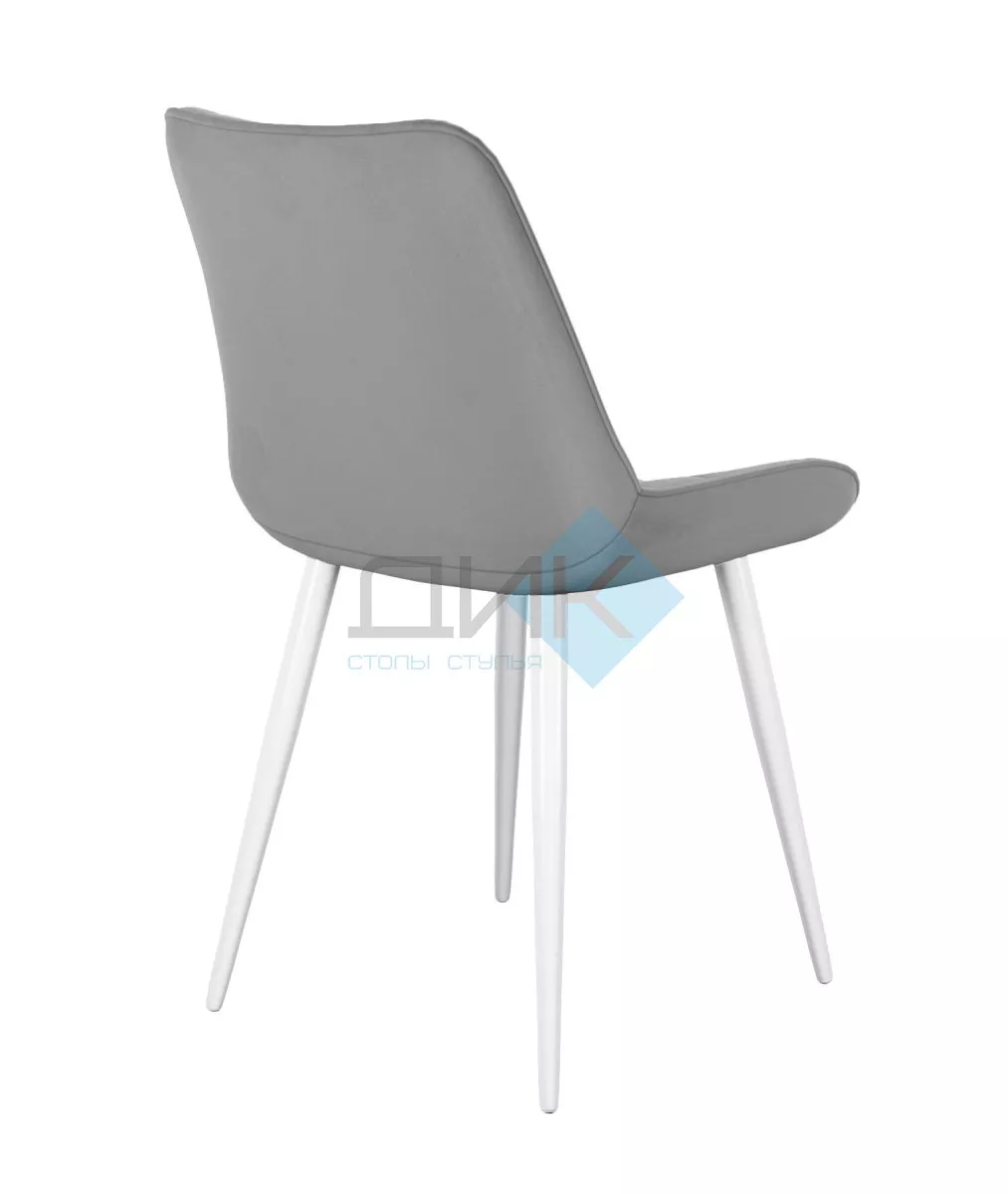 Стул DikLine 226 поворотный B22 GREY, ножки белые