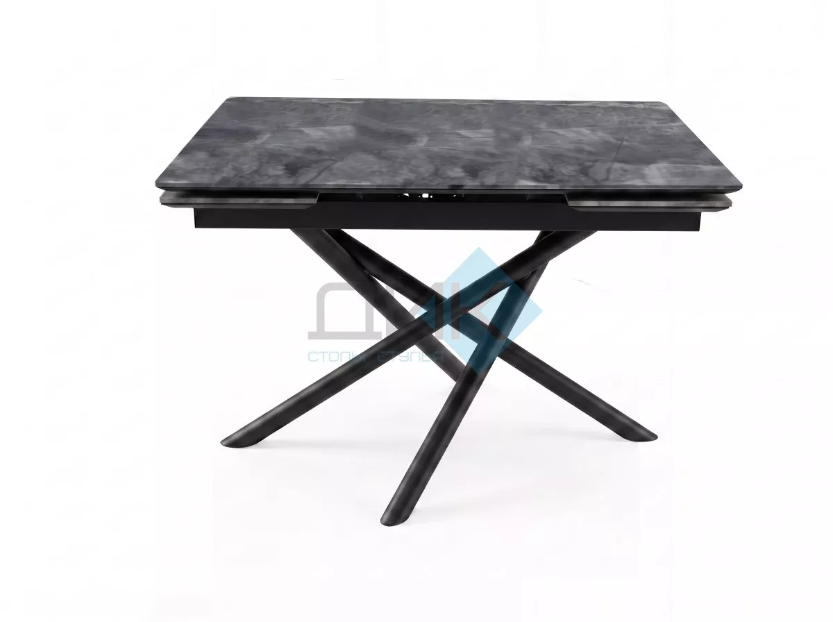 Стол DikLine BKX110 Керамика серый глянец (italian middle grey)/подстолье черное/опоры черные (2уп.)