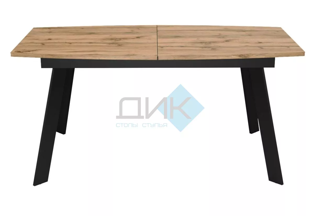 Стол DikLine XL160 Дуб галифакс / опоры черные