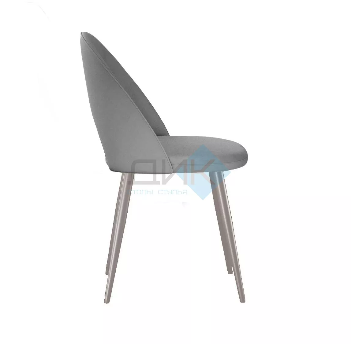 Стул DikLine 383 поворотный B22 GREY, ножки капучино