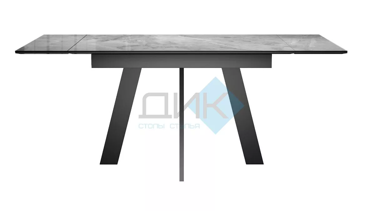 Стол DikLine DKM(SKM)120 Керамика Italian Grey (глянец серый)/подстолье черное