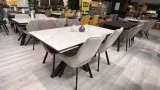Стол DikLine SFE160 Керамика Tianshan White (белый полуглянец) Образец в салоне ТЦ Румер