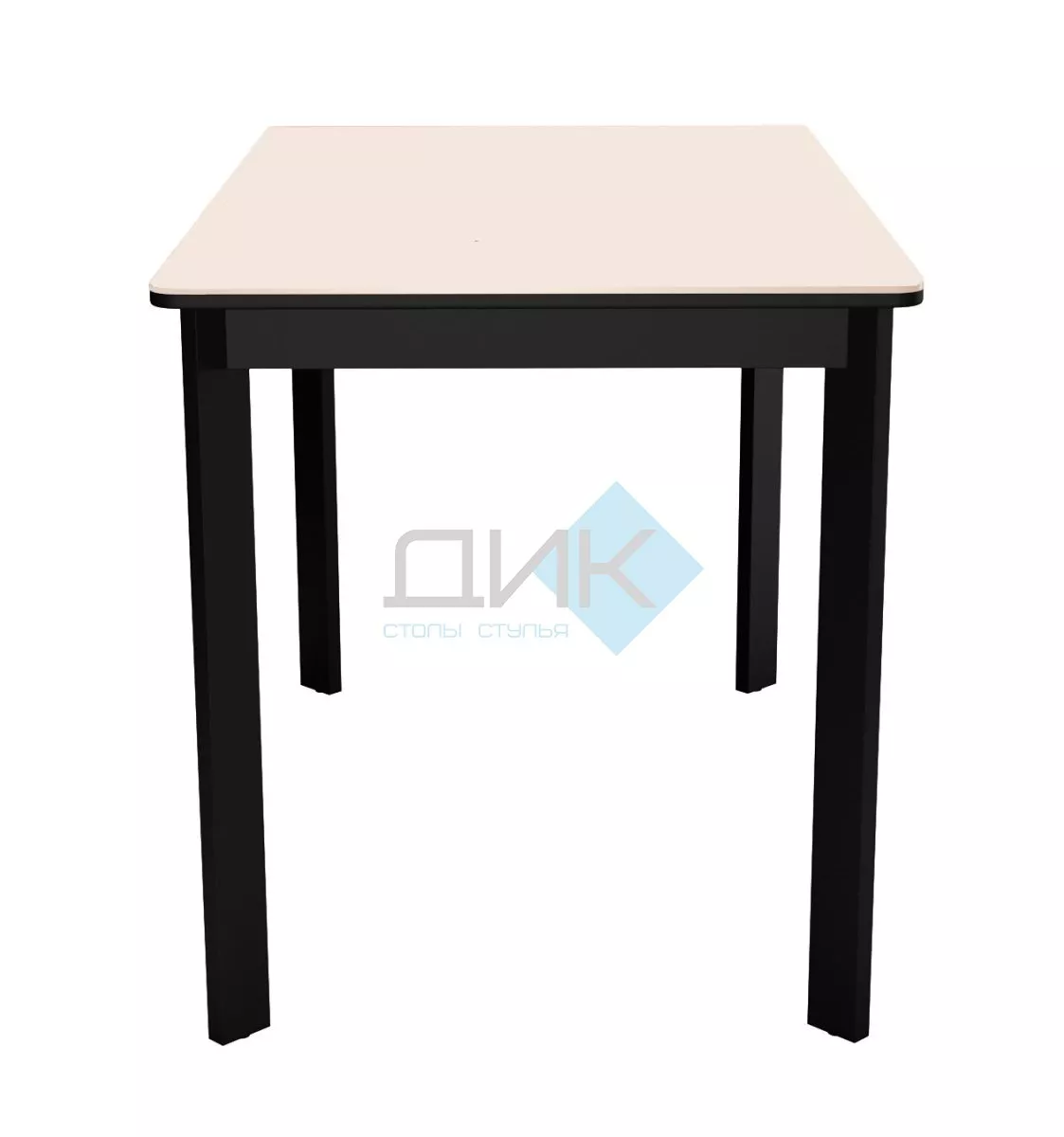 Стол DikLine LK110 Керамика Krater Perla (бежевый матовый) /подстолье черное/опоры черные