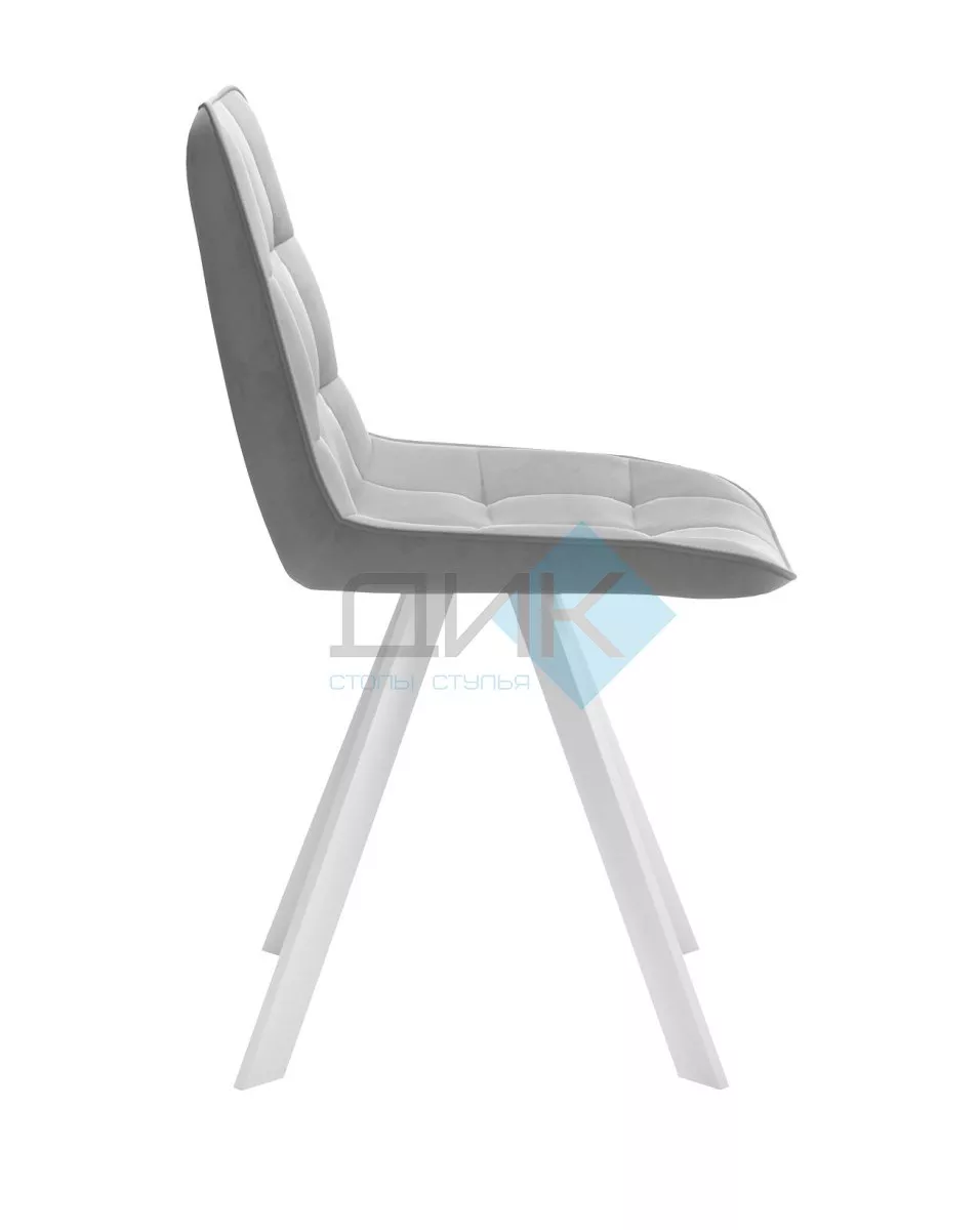 Стул DikLine 229 поворотный, B22 GREY, ножки белые