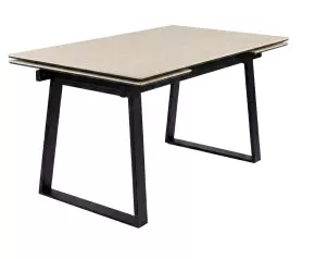 Стол DikLine DZ160 Текстиль бежевый/черные (2 уп.)