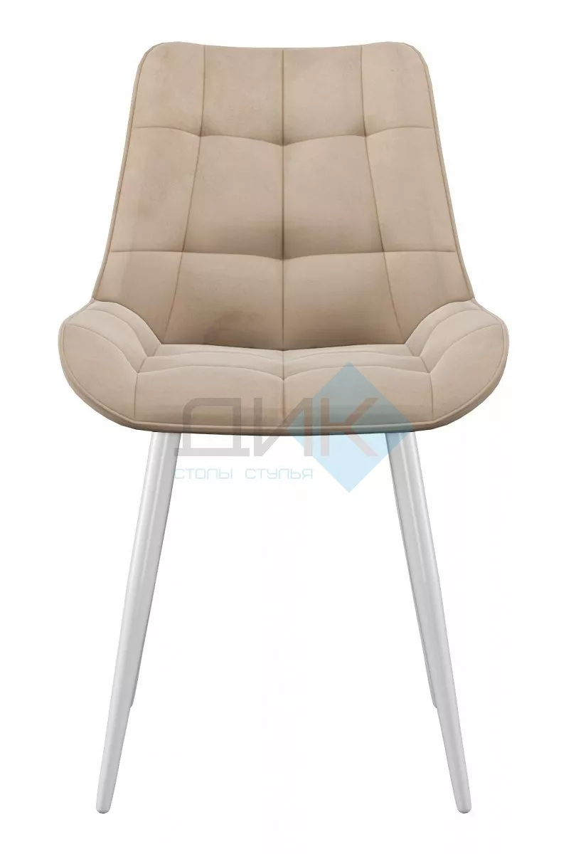 Стул DikLine 206М B03 BEIGE, ножки белые