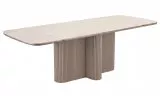 Стол DikLine DKO160 Керамика Krater Perla (бежевый матовый)/подстолье капучино/опоры капучино (2 уп.)