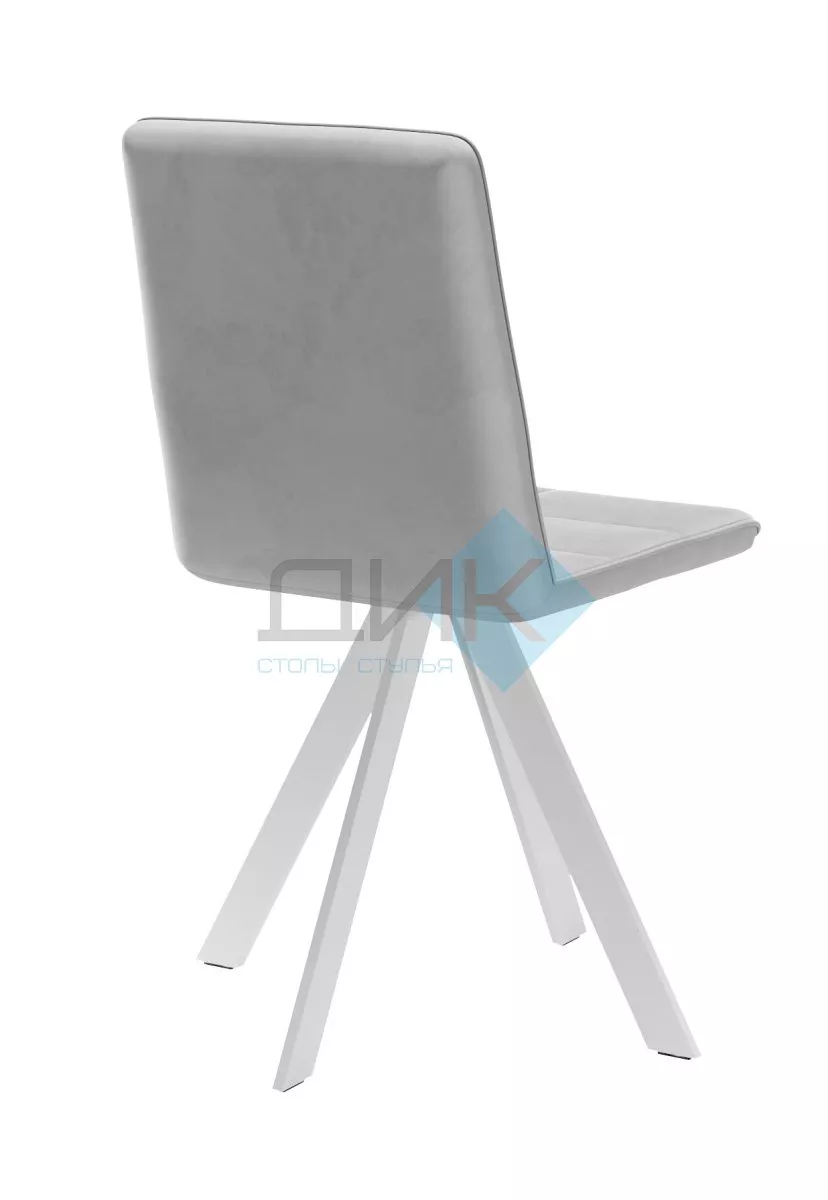 Стул DikLine 230 поворотный B22 GREY, ножки белые
