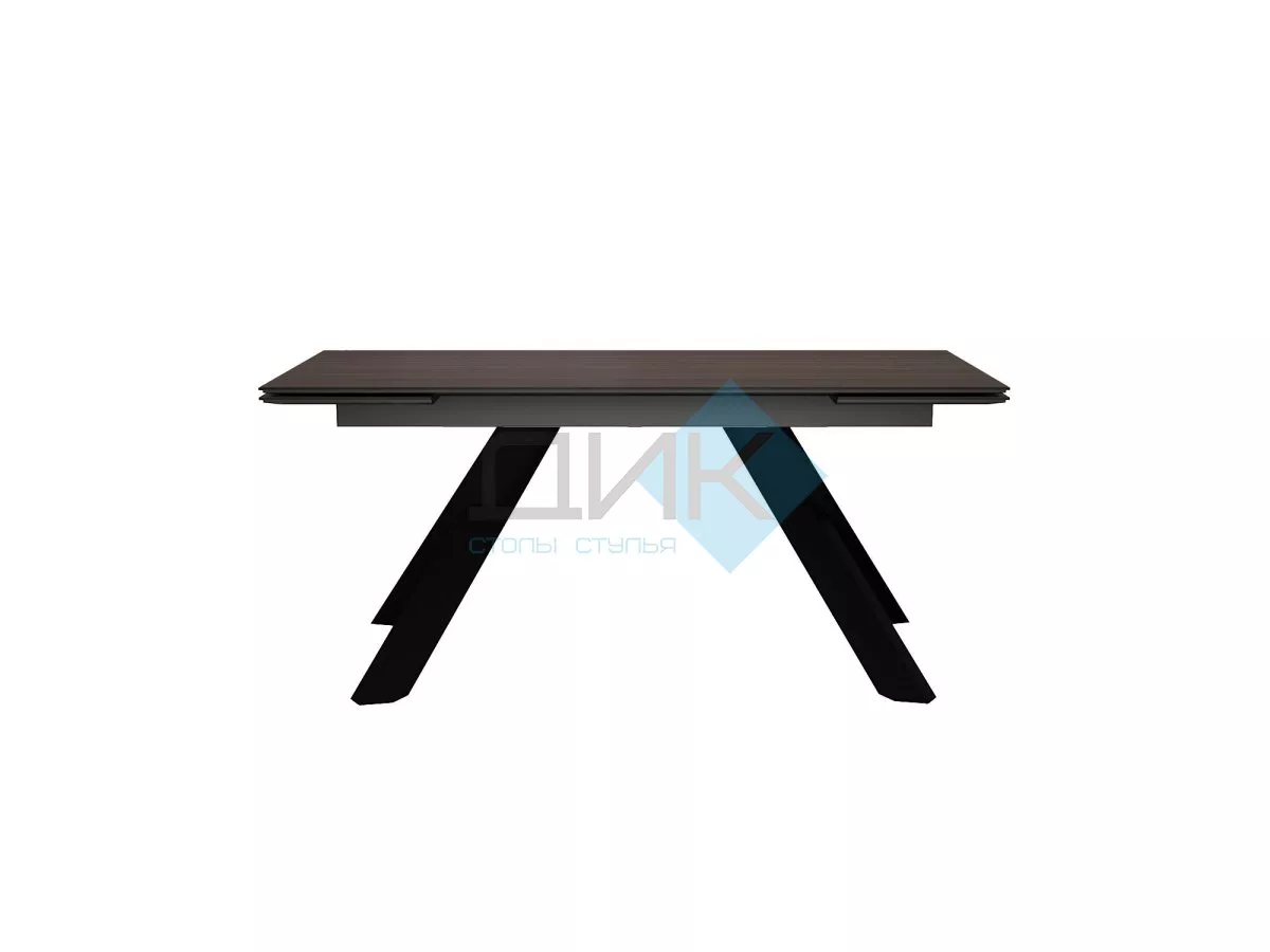 Стол DikLine DX140M Итальянский орех Вармия/опоры черные (2 уп.)