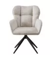 Стул DikLine 1461B микровелюр LEO #26 бежевый/опоры черные