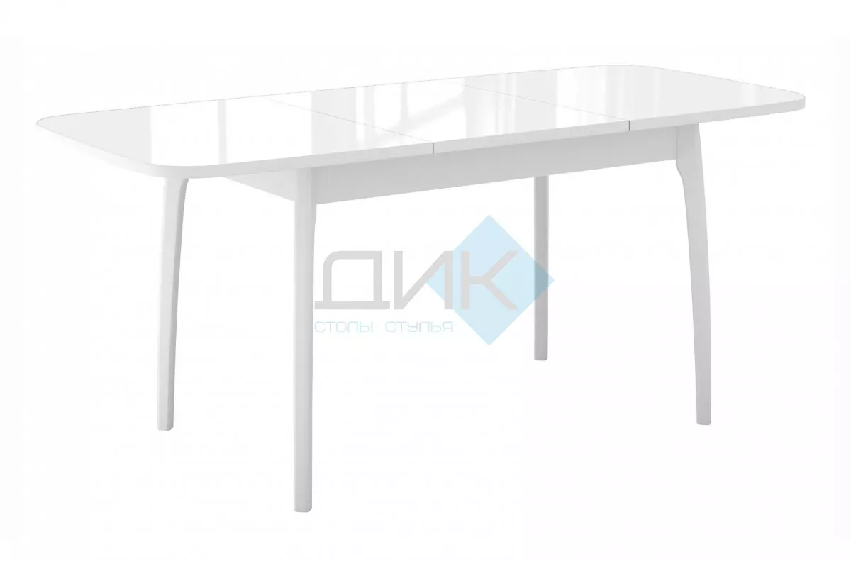 Стол DikLine M15 белый/стекло белое optiwhite