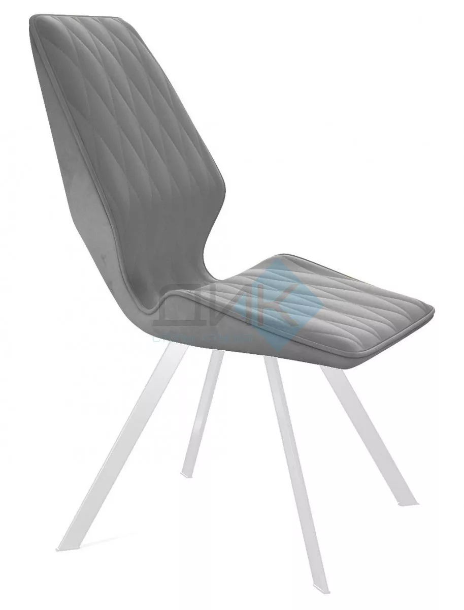 Стул DikLine 243 B22 GREY поворотный/ ножки белые