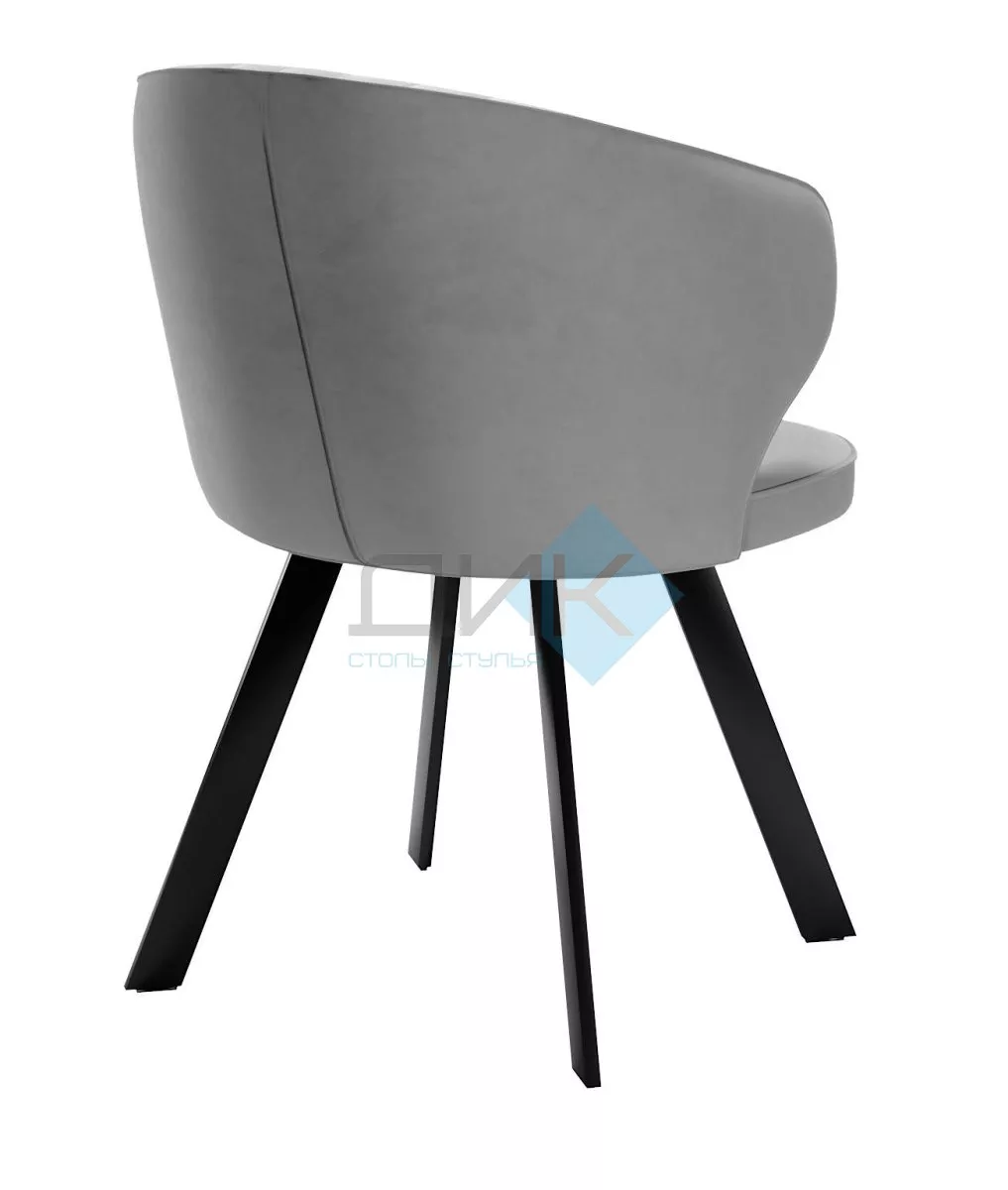 Стул DikLine 249 поворотный, B22 GREY, ножки черные
