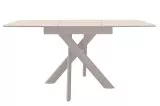 Стол DikLine DKB110, Керамика Krater Perla (бежевый матовый)/подстолье капучино/опоры капучино