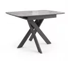 Стол DikLine DKB110, Керамика Italian Grey (глянец серый)/подстолье черное/опоры черные