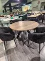 Стол DikLine RD120 дуб галифакс/ опоры черные Образец в салоне ТЦ Твой дом