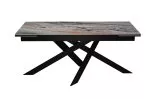 Стол DikLine EKX160, Керамика Venetian Brown Light глянец (К4), опоры черные (2 уп.)