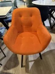 Стул DikLine 252 поворотный, B17 TERRACOTTA, ножки черные Образец в ТЦ Авиапарк