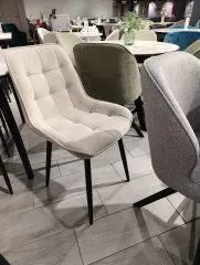Стул DikLine 206М B03 BEIGE, ножки черные Образец в салоне ТЦ Галерея ремонта