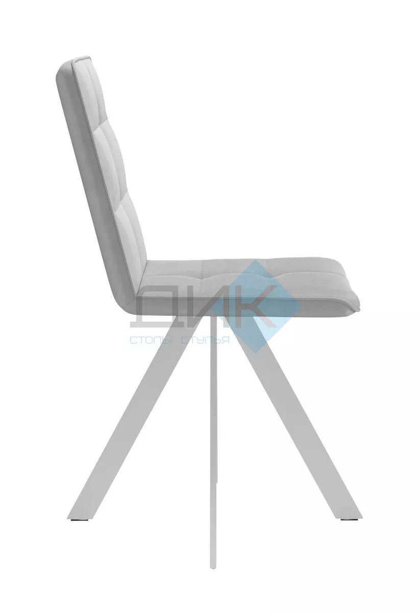 Стул DikLine 230 поворотный B22 GREY, ножки белые