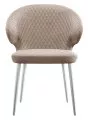 Стул DikLine 355 B03 BEIGE, ножки белые