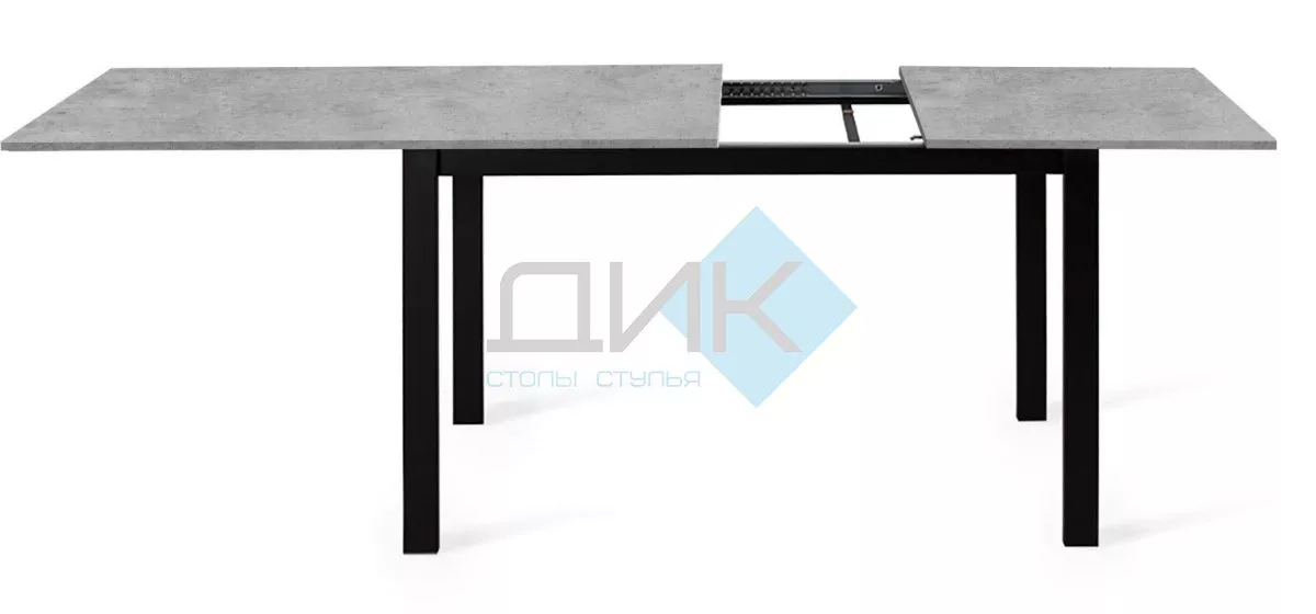 Стол DikLine L110 Бетон (ЛДСП EGGER)/Опоры черный