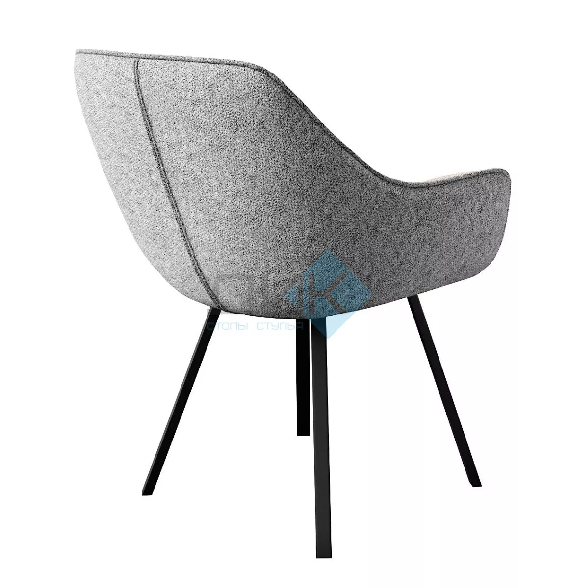 Стул DikLine 252 М поворотный, NS10 GREY, ножки черные