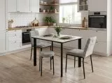 Обеденная зона: Стол DikLine SKT90 + стулья Dikline 270 (2шт) + Табурет М