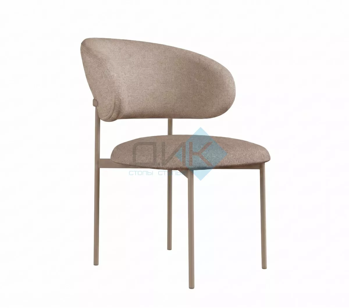 Стул DikLine 201 NS04 CREAM, ножки капучино