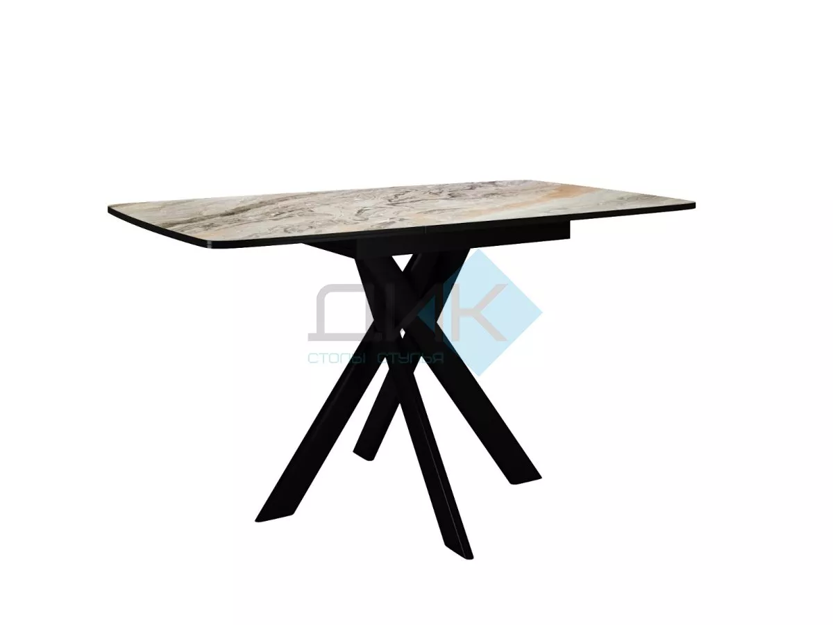 Стол DikLine DKB110, Керамика Venetian Brown Light глянец, опоры черные