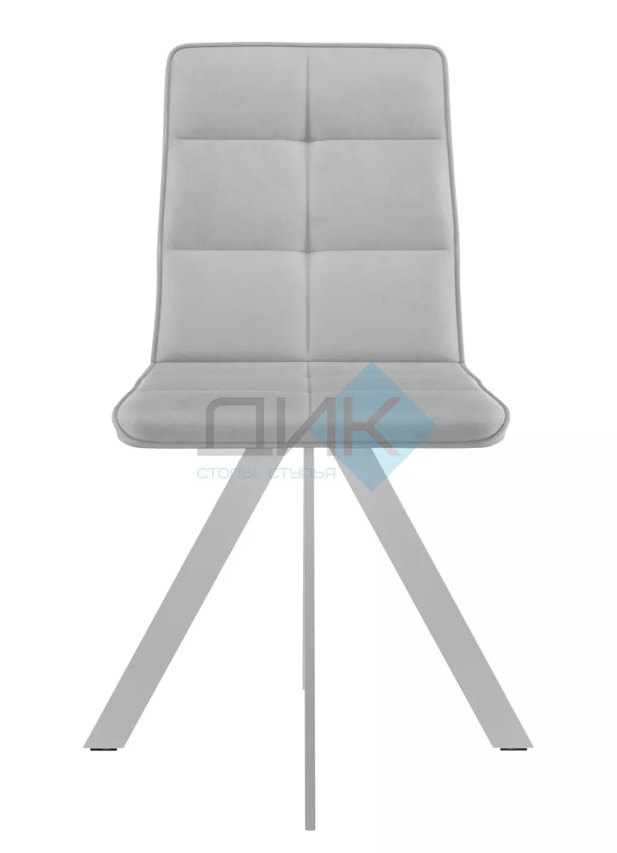 Стул DikLine 230 поворотный B22 GREY, ножки белые