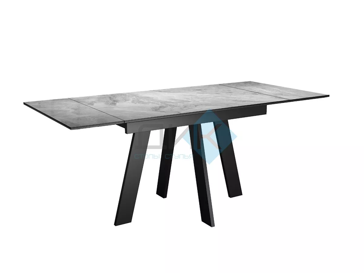 Стол DikLine DKM110 Керамика Italian Grey (глянец серый)/подстолье черное