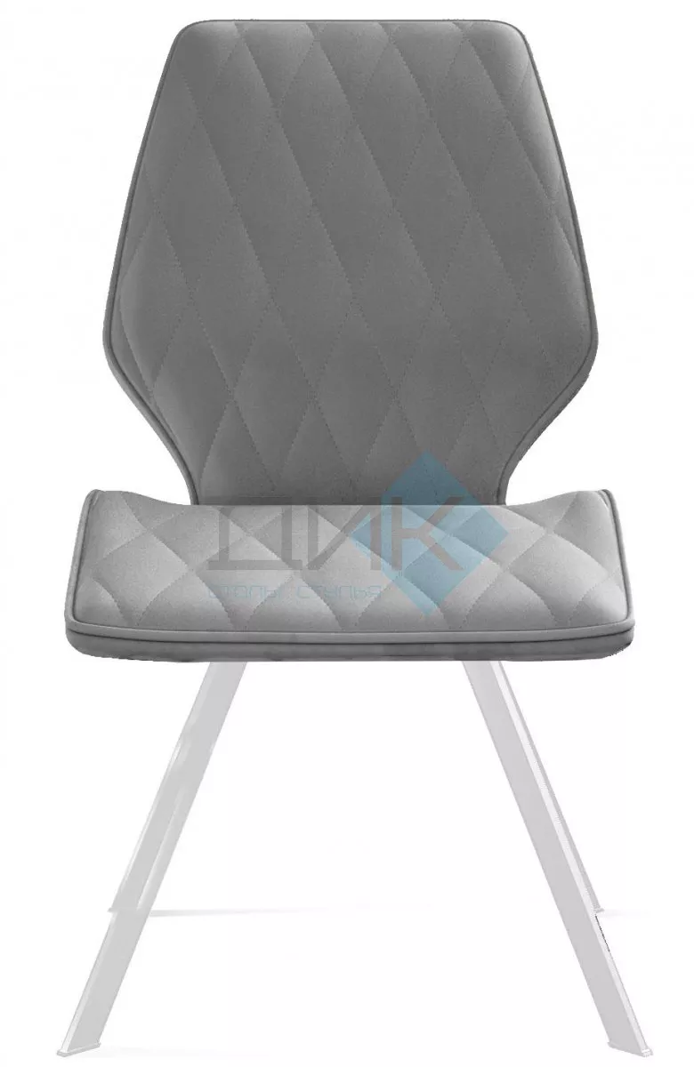 Стул DikLine 243 B22 GREY поворотный/ ножки белые