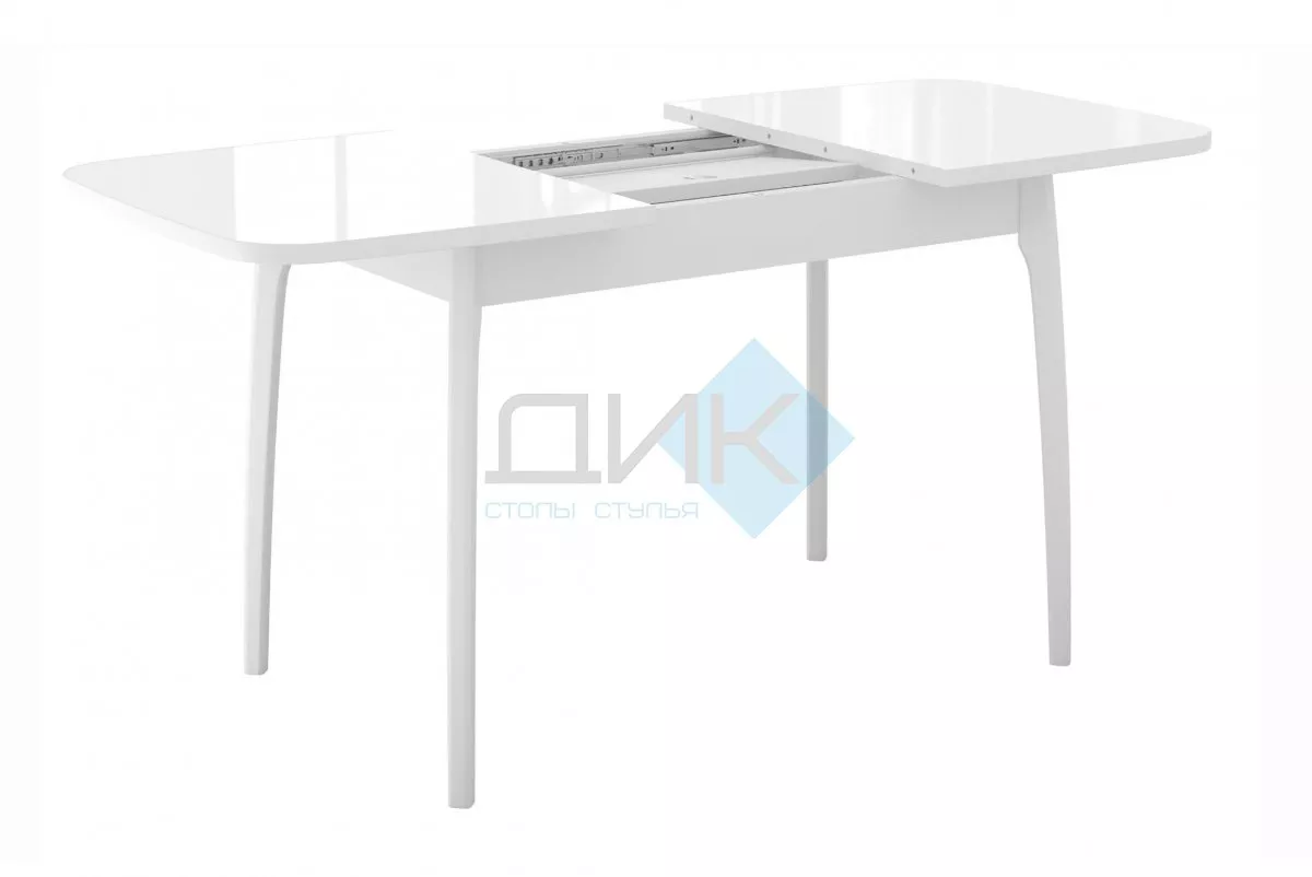 Стол DikLine M15 белый/стекло белое optiwhite