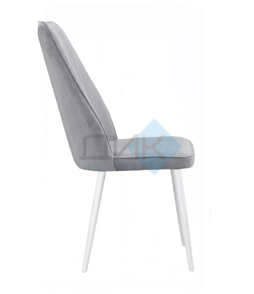 Стул DikLine 327 поворотный B22 GREY, ножки белые
