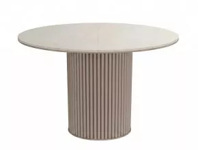 Стол DikLine AKRR120 Керамика Krater Perla (бежевый матовый)/подстолье капучино/опоры капучино (2 уп.)