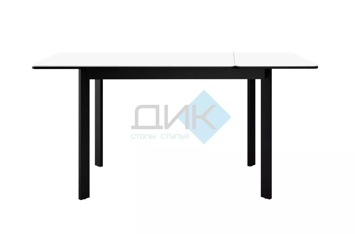 Стол DikLine LK110 Керамика Mono white (белый матовый) /подстолье черное/опоры черные
