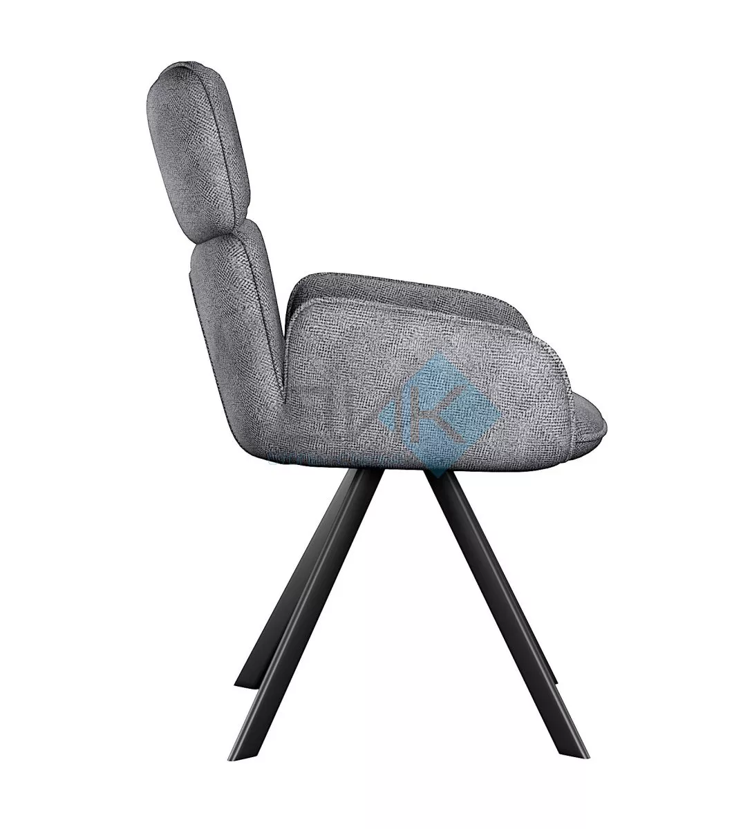 Стул DikLine 501 поворотный SB6 св.сер, ножки черные