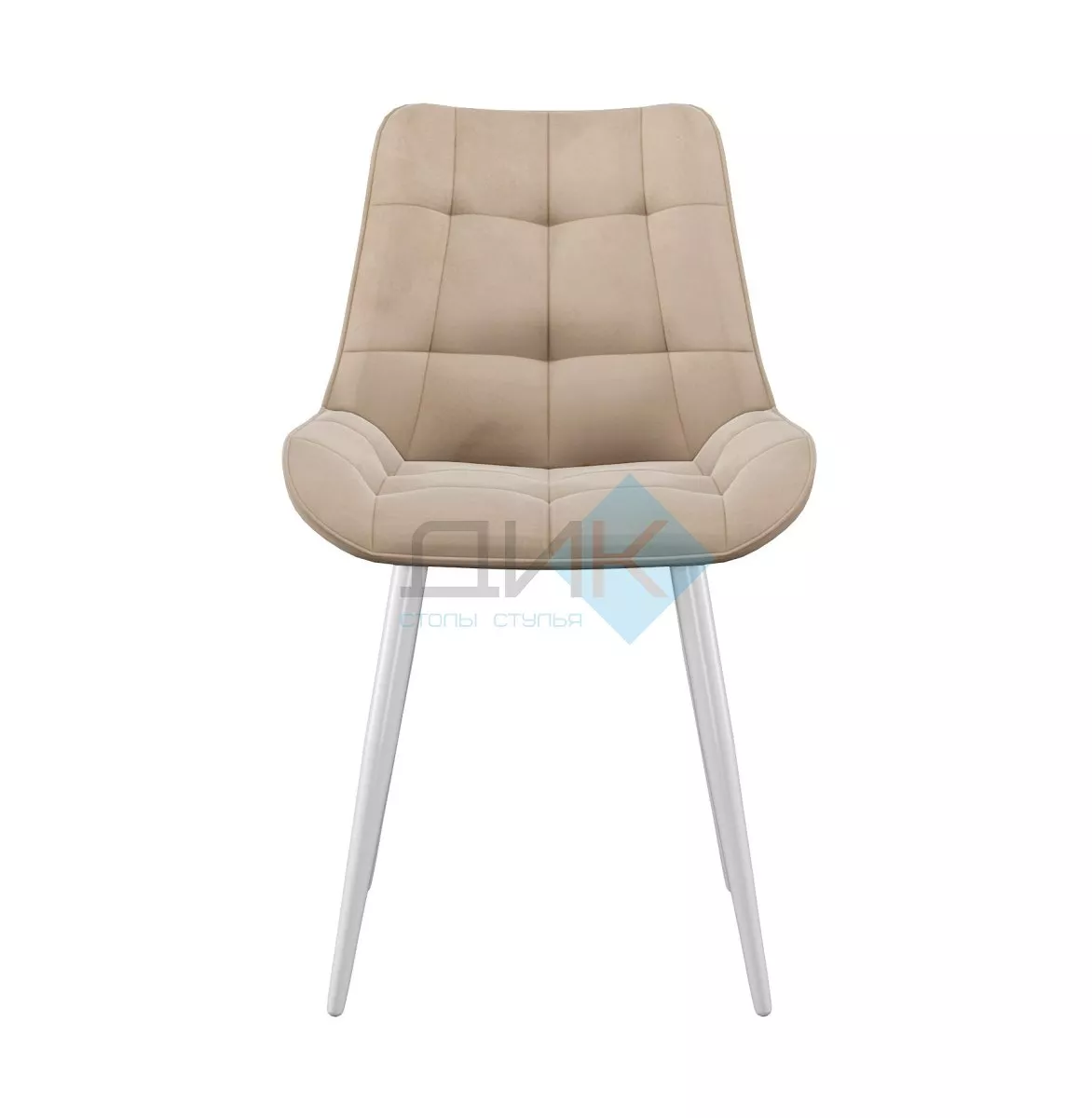 Стул DikLine 226 поворотный B03 BEIGE, ножки белые