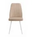 Стул DikLine 327 поворотный B03 BEIGE, ножки белые