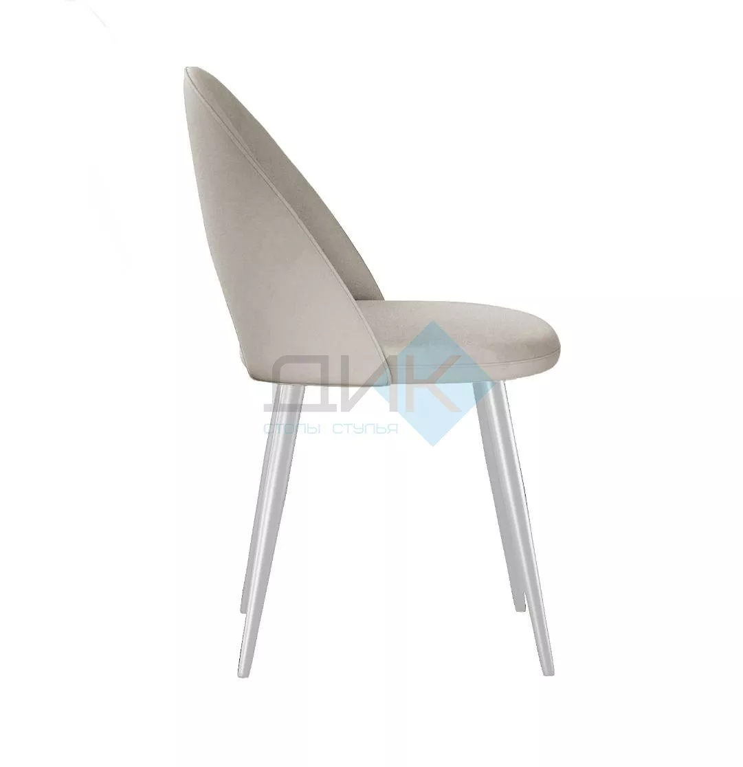 Стул DikLine 383 поворотный B03 BEIGE, ножки белые