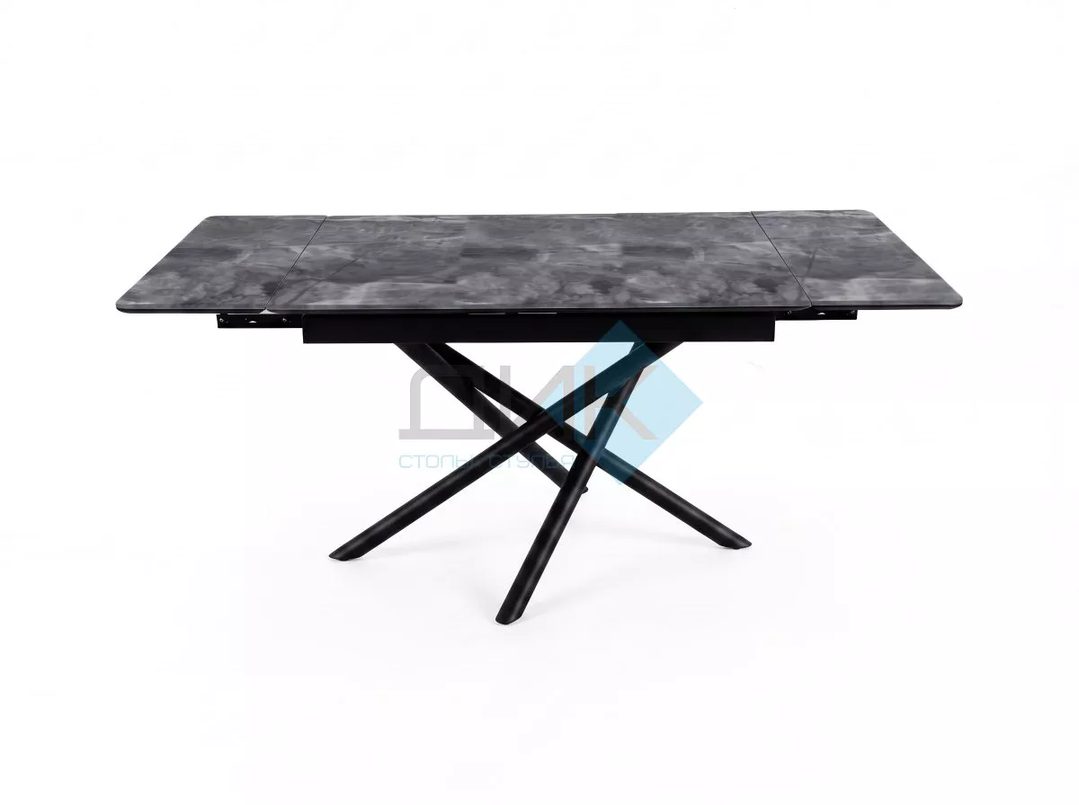 Стол DikLine BKX110 Керамика серый глянец (italian middle grey)/подстолье черное/опоры черные (2уп.)