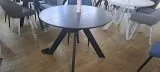 Стол DikLine SKC100 d1000 Керамика Черный мрамор Образец в салоне ТЦ Европолис