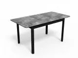 Стол DikLine DKQ120 Керамика серый глянец (italian middle grey)/подстолье черное/опоры черные
