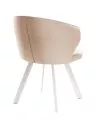 Стул DikLine 249 поворотный, B03 BEIGE, ножки белые