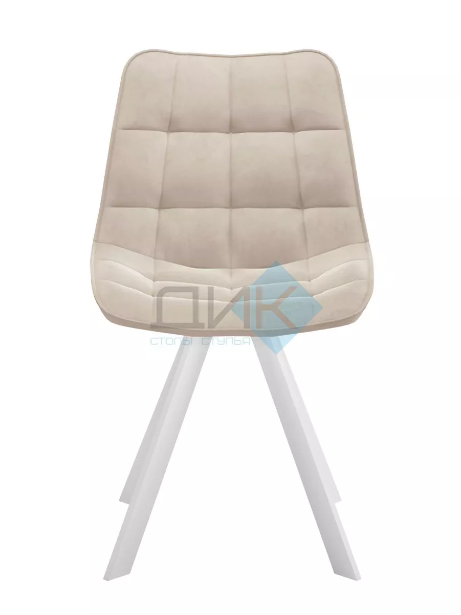 Стул DikLine 229 поворотный, B03 BEIGE, ножки белые