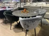 Стол DikLine SKC120 d1200 Керамика Tundra Gris (темно-серый суперглянец)  Образец в салоне Пеликан