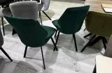 Стул DikLine 243 поворотный K13 изумруд, ножки черные Образец в салоне ТЦ Румер