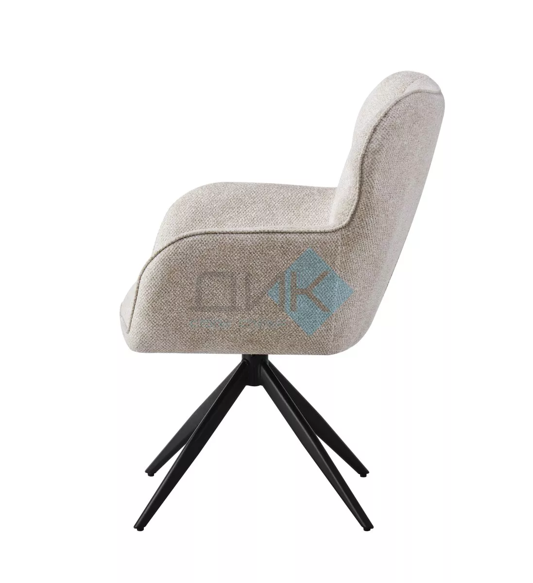 Стул DikLine 1461B микровелюр LEO #26 бежевый/опоры черные