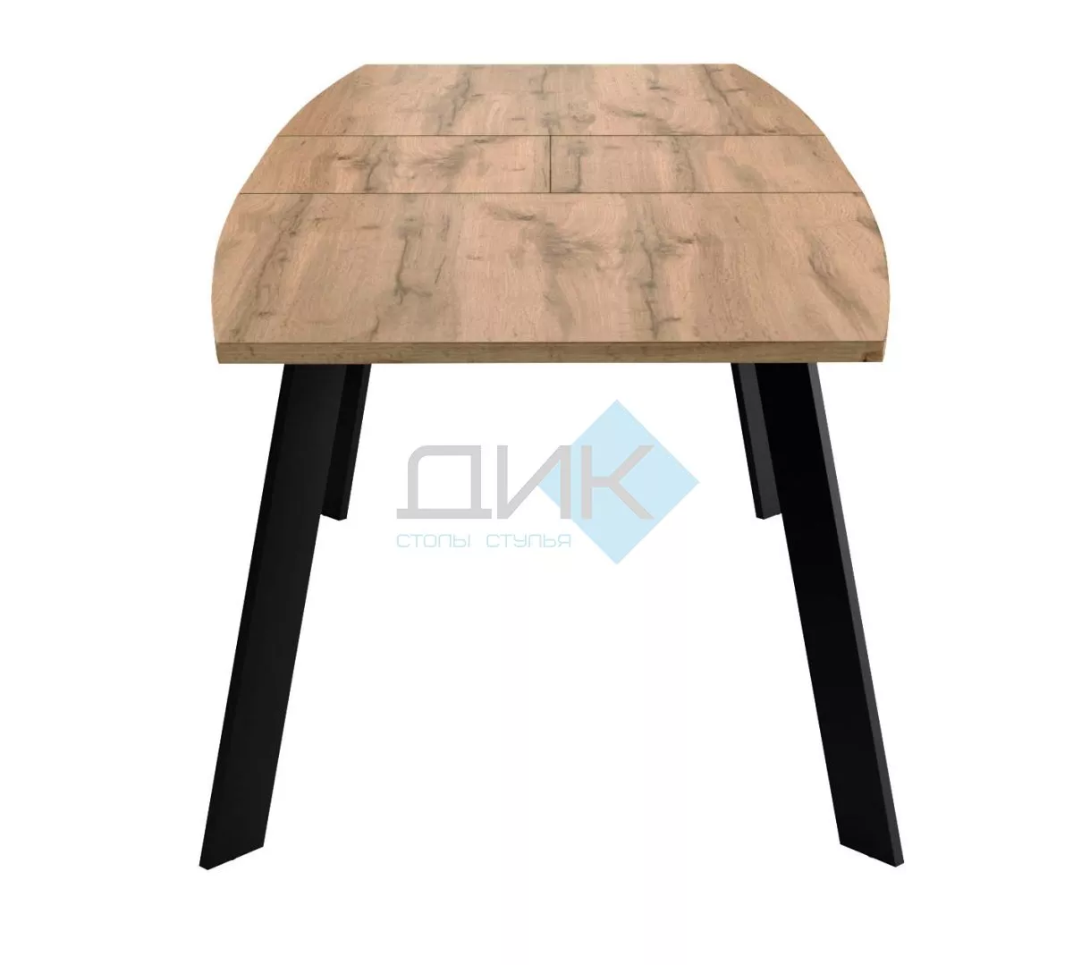 Стол DikLine XL160 Дуб галифакс / опоры черные